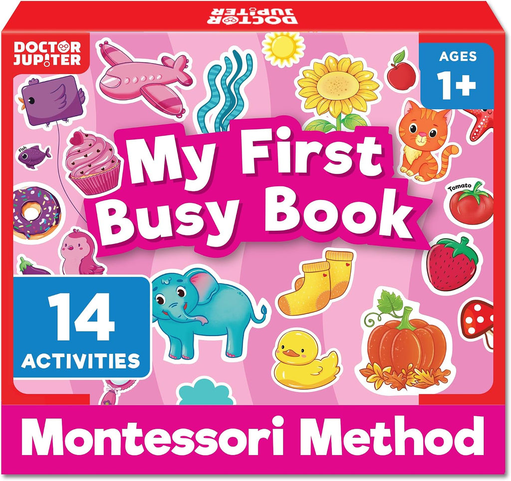 Doctor Jupiter My First Montessori Busy Book for Kids Ages 1-2-3 Year Old