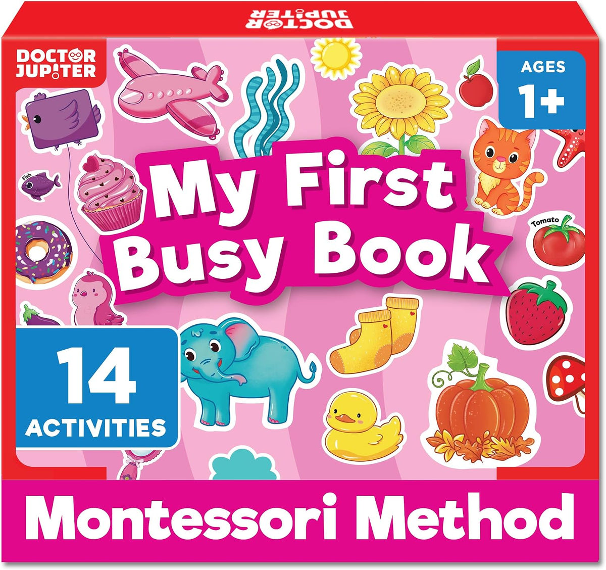 Doctor Jupiter My First Montessori Busy Book for Kids Ages 1-2-3 Year Old