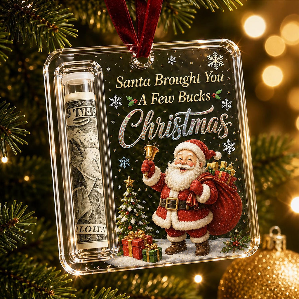 Holiday Card | Zip-Open Money Holder w/Clear Plastic Window for Cash, Check, & Gift Card (Holiday | Let It Snow)
