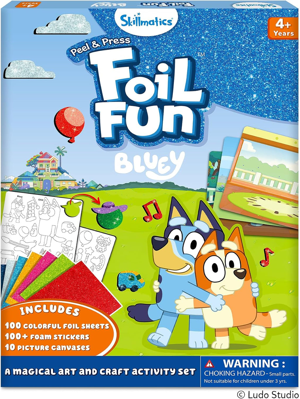 Skillmatics Foil Fun Bluey, DIY Foil Art & Craft Activity, Gift for Kids