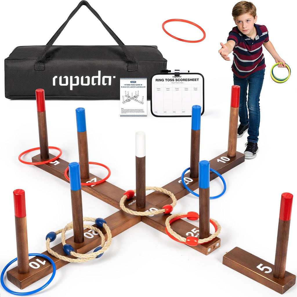 ropoda Ring Toss Game, Extra Large 28" Yard Game with Stable Connection