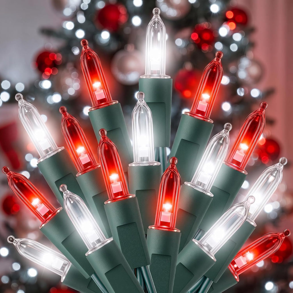 LED Christmas Lights Indoor Outdoor, 33FT 100 Count Mini String Lights