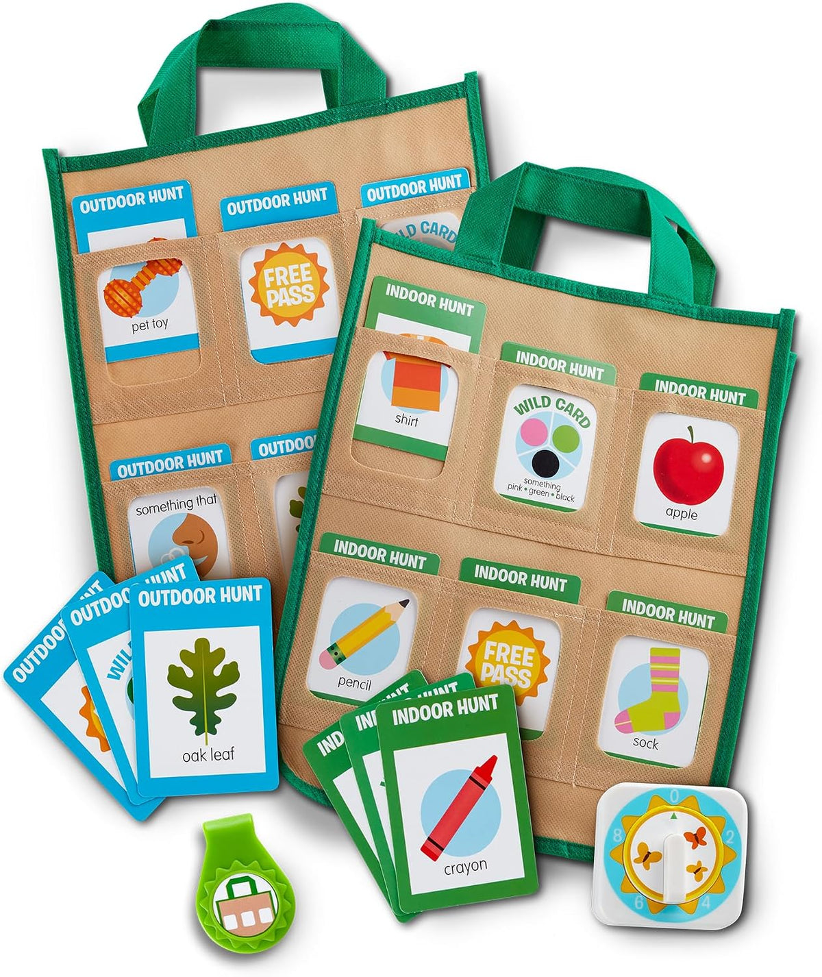 Melissa & Doug Let’s Explore Indoor/Outdoor Scavenger Hunt Play Set – 80 Double-Sided Cards