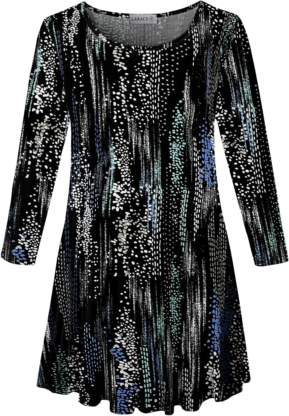 Zeagoo Womens Tops 3/4 Sleeve Loose Fit Dressy Tunics Plus Size Boho Shirts