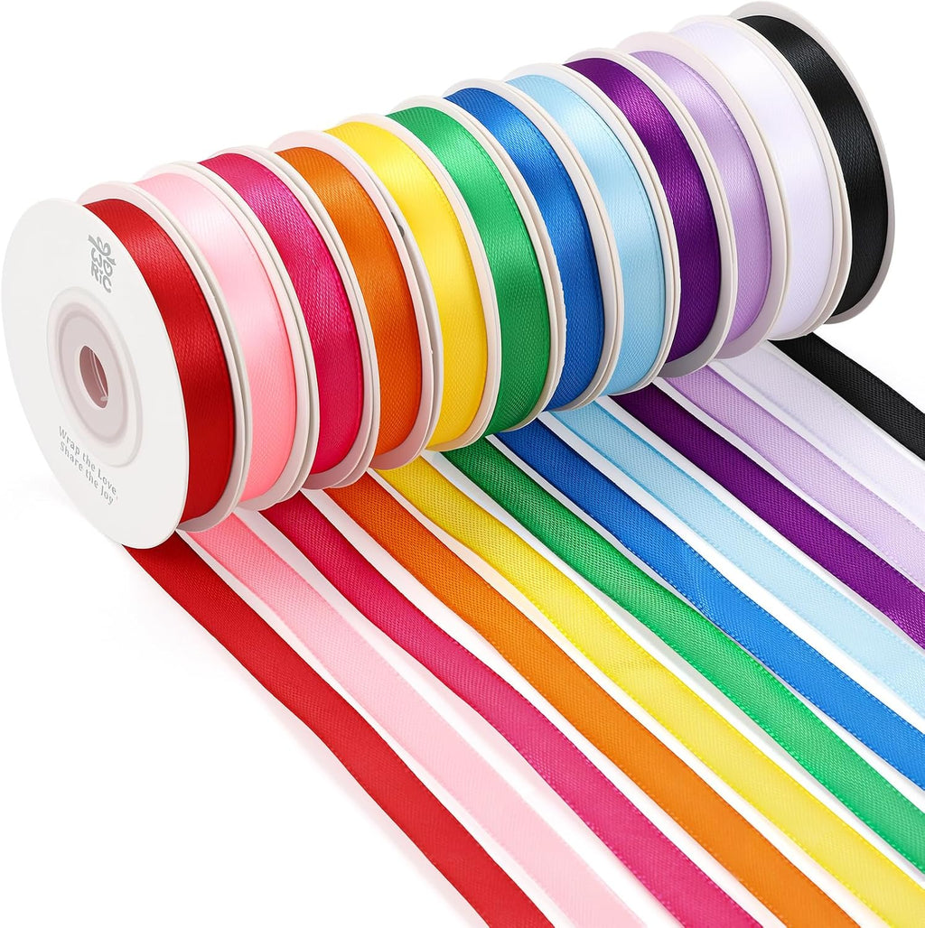 30Yards 1In Gray Satin Ribbon for Gift Wrapping Wedding Christmas Decor