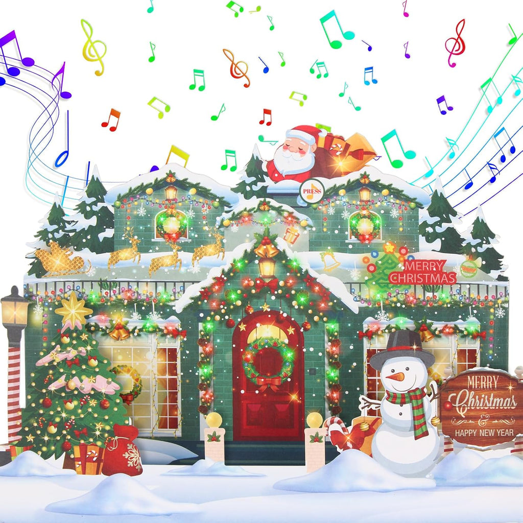 XTF2015 Christmas Greeting Cards 3D Pop Up Christmas Card