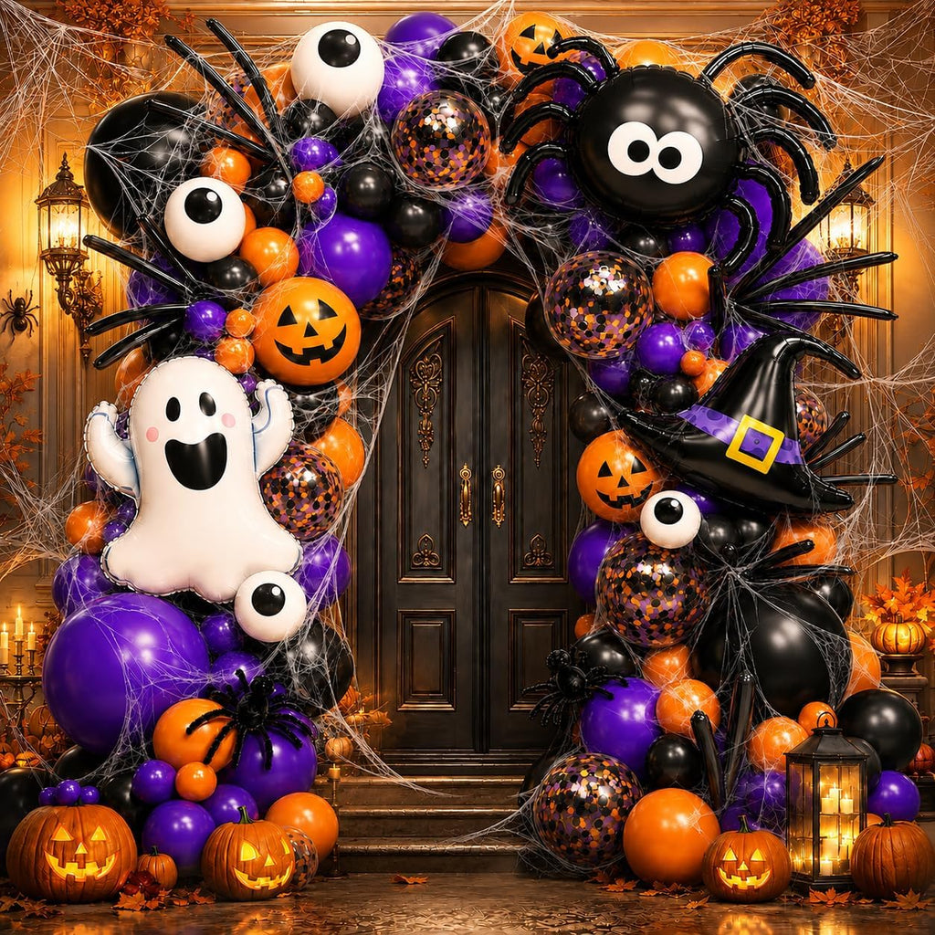 Halloween Balloon Garland Arch Kit 156PCS for Halloween Party Decorations