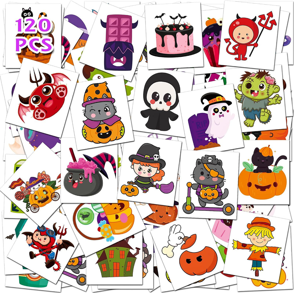 Halloween Tattoos for Kids, Halloween Party Favors Games Toy Party Supplies