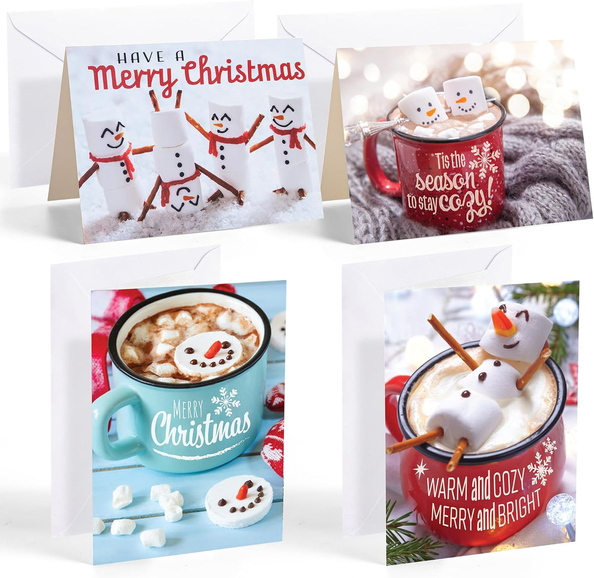 JOYIN 72 PCS Christmas Holiday Greeting Cards with Envelopes for Winter Xmas Season Merry Christmas Cards, Winter Animal Collection, Wintertime Gifts