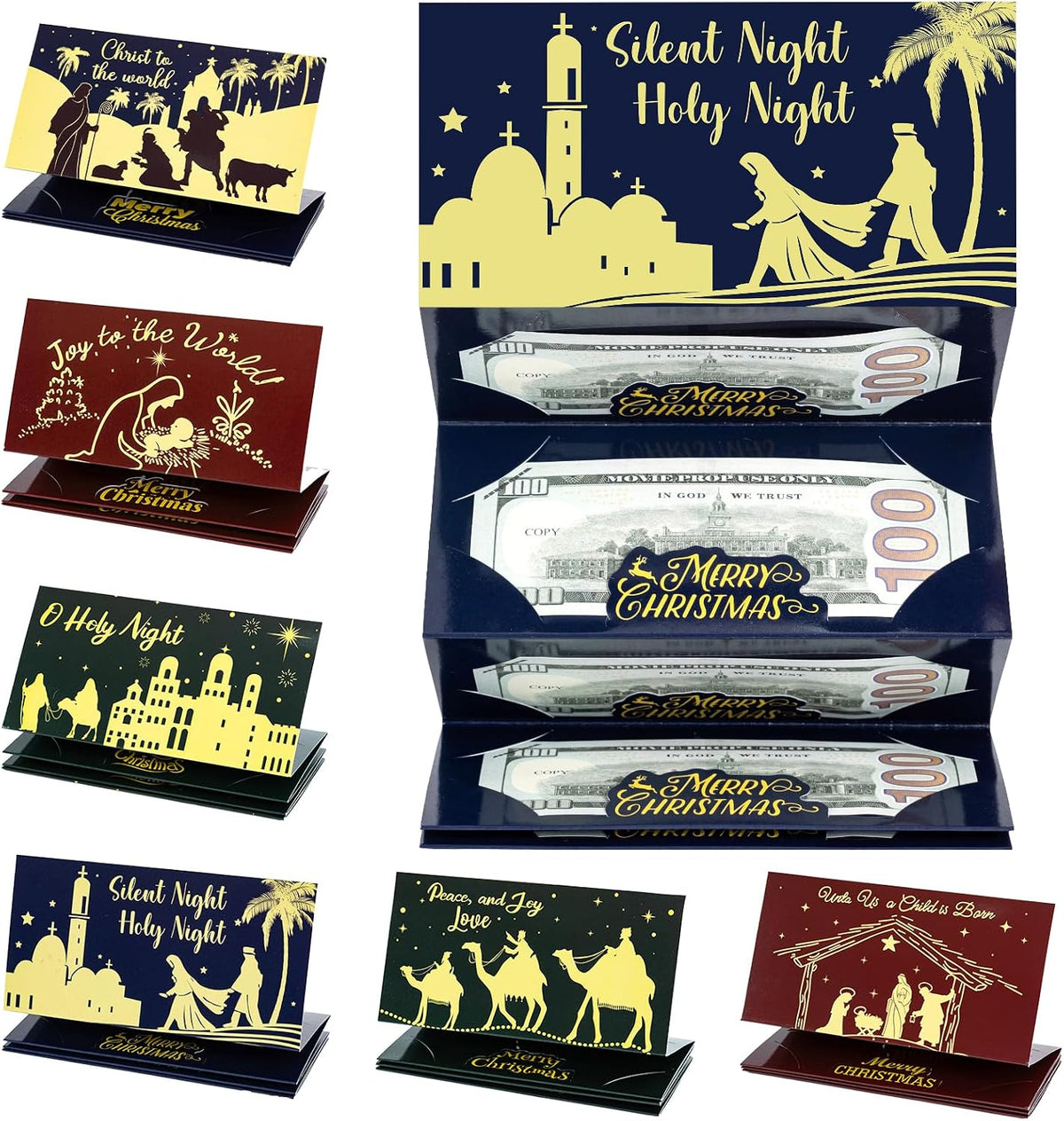 12 Pack Christmas Money Holders for Christmas Cash Gifts