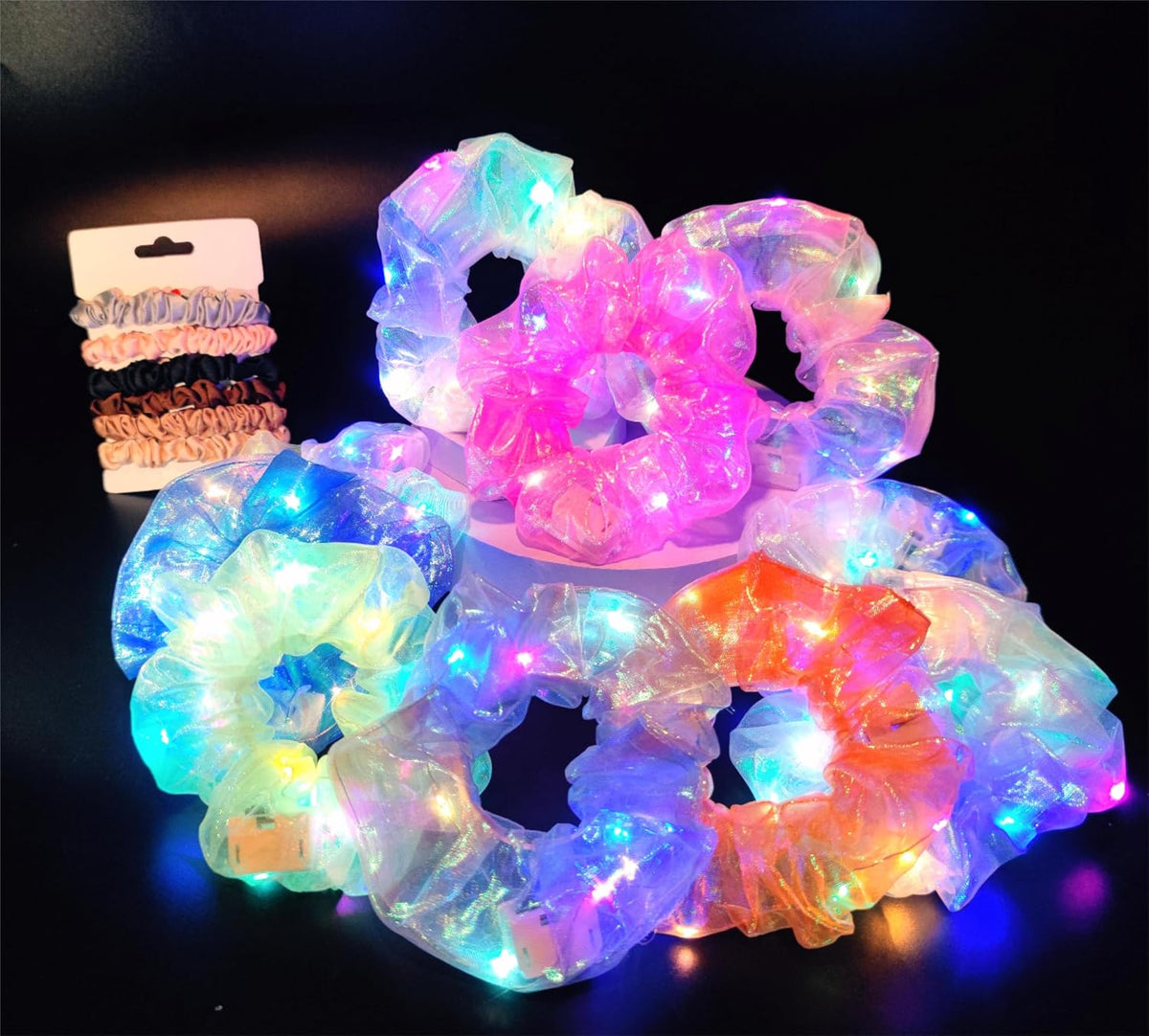 Mouse Ear Light Up Headband, 3D Hair Bow Hairband with LED, Flash Glowing Party Decoration Headwear Hair Accessories for Women Girls