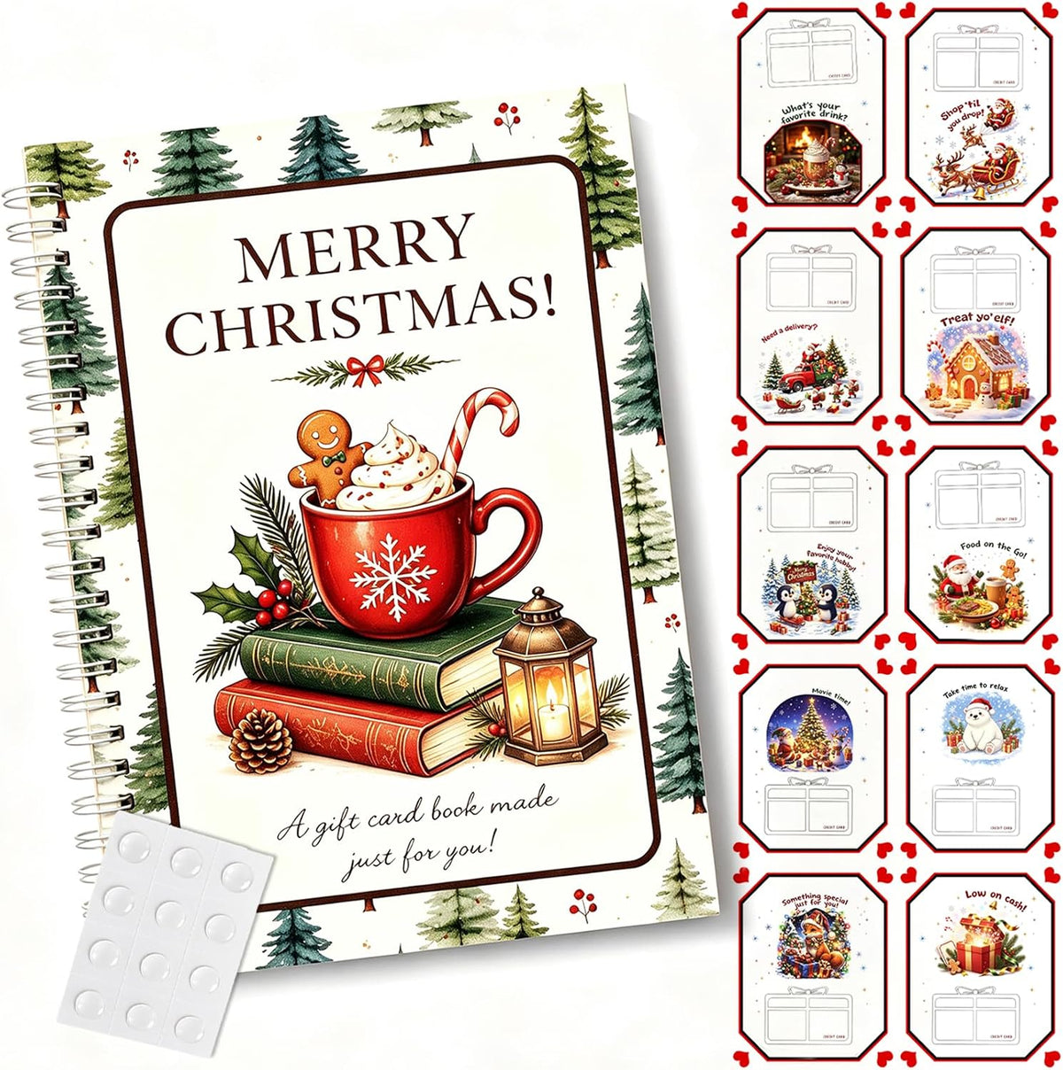 Christmas Gift Card Book,Merry Christmas Gift Card Booklet for Adults Teens