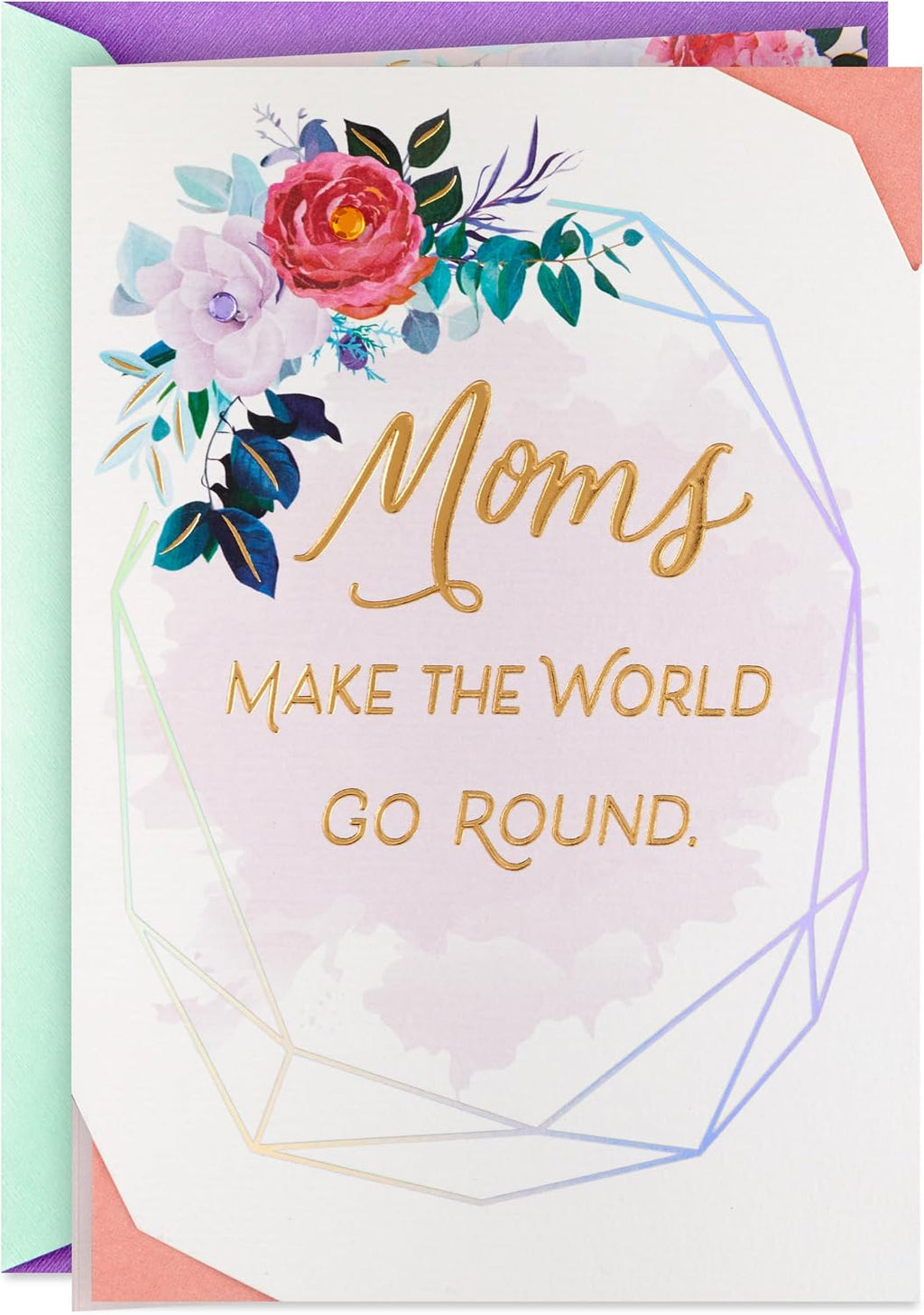 Hallmark Mother's Day Card with Envelope (Moms Make the World Go Round)