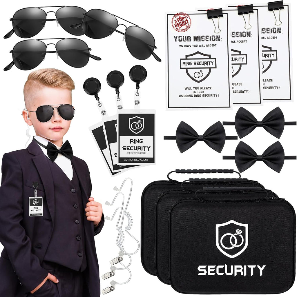 Mepase 21 Pcs Ring Security Wedding Ring Bearer Box,Cloth Suitcase