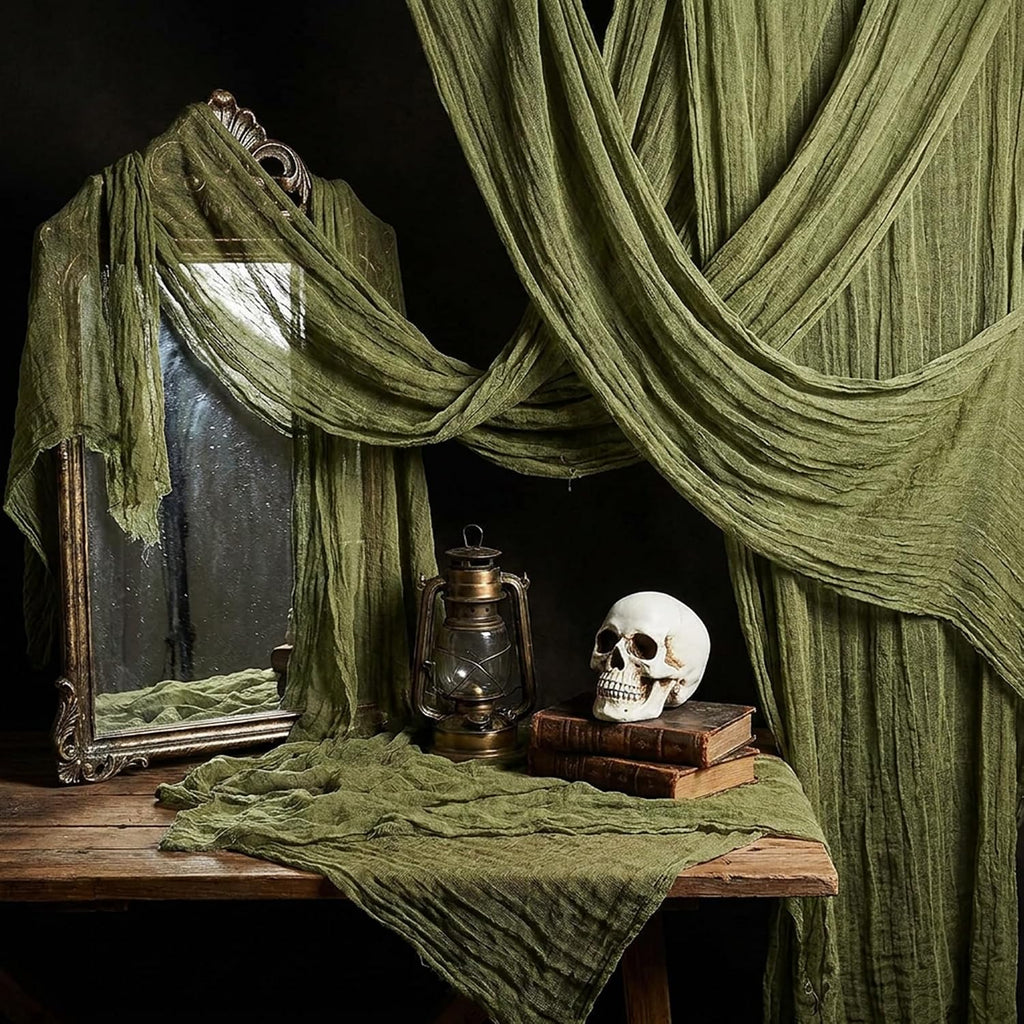 Tlswshsy 500'' x 39''Large Halloween Creepy Cloth, Spooky Gauze Decoration