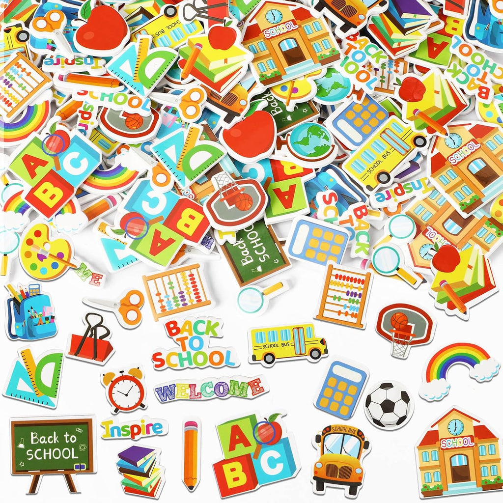 JULBEAR 300 Pcs Back to School Foam Stickers for Kids Campus DIY Crafts