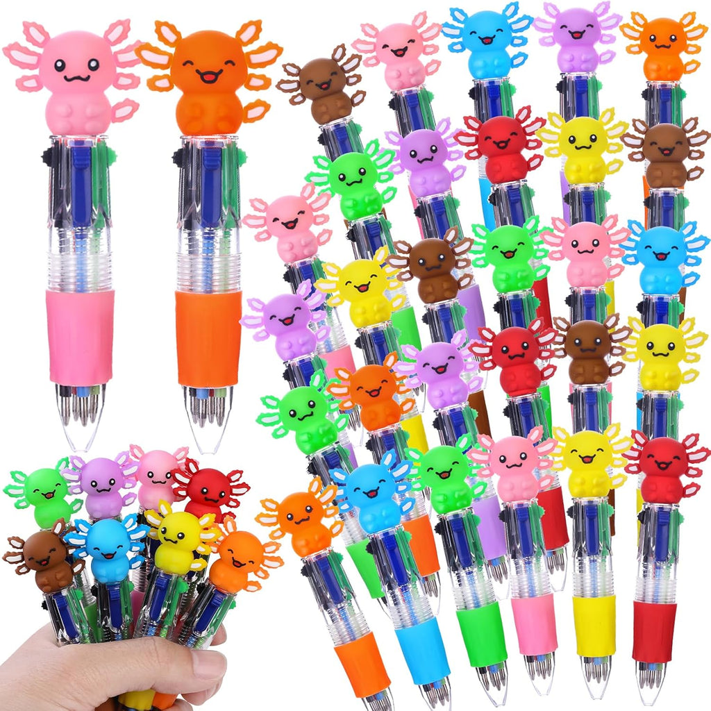 36PCS Axolotl Fun Pens Kawaii Mini Multicolor Gift Pens for Party Favors
