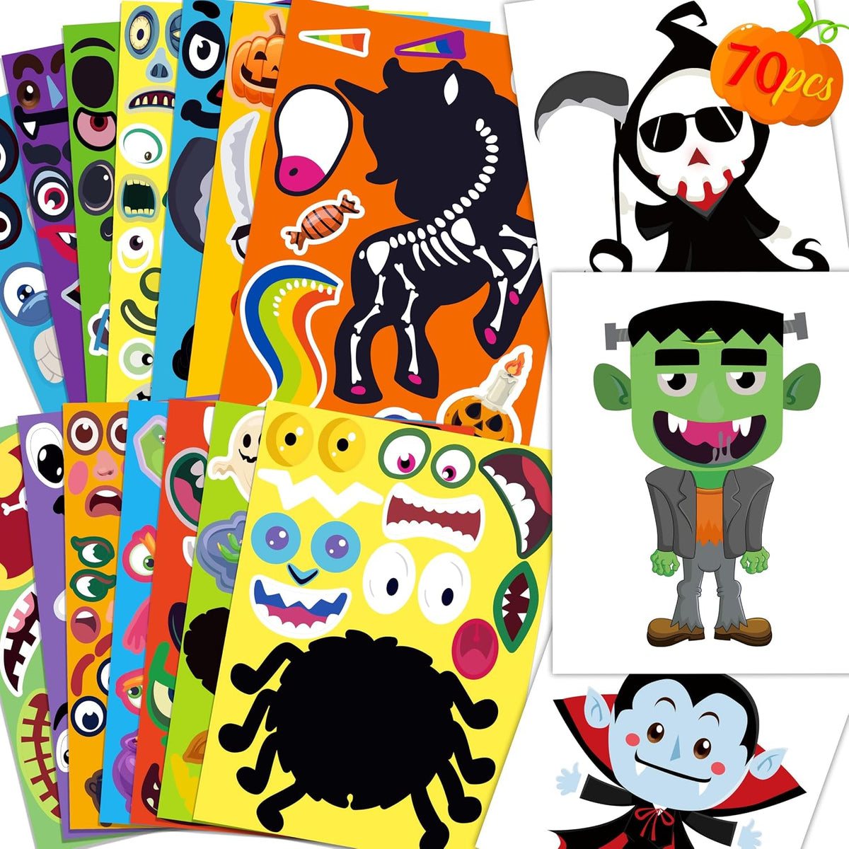 Fuutreo 25 Pcs Fall Treat Bags, Turkey Goodie Bags with Handles, Plastic