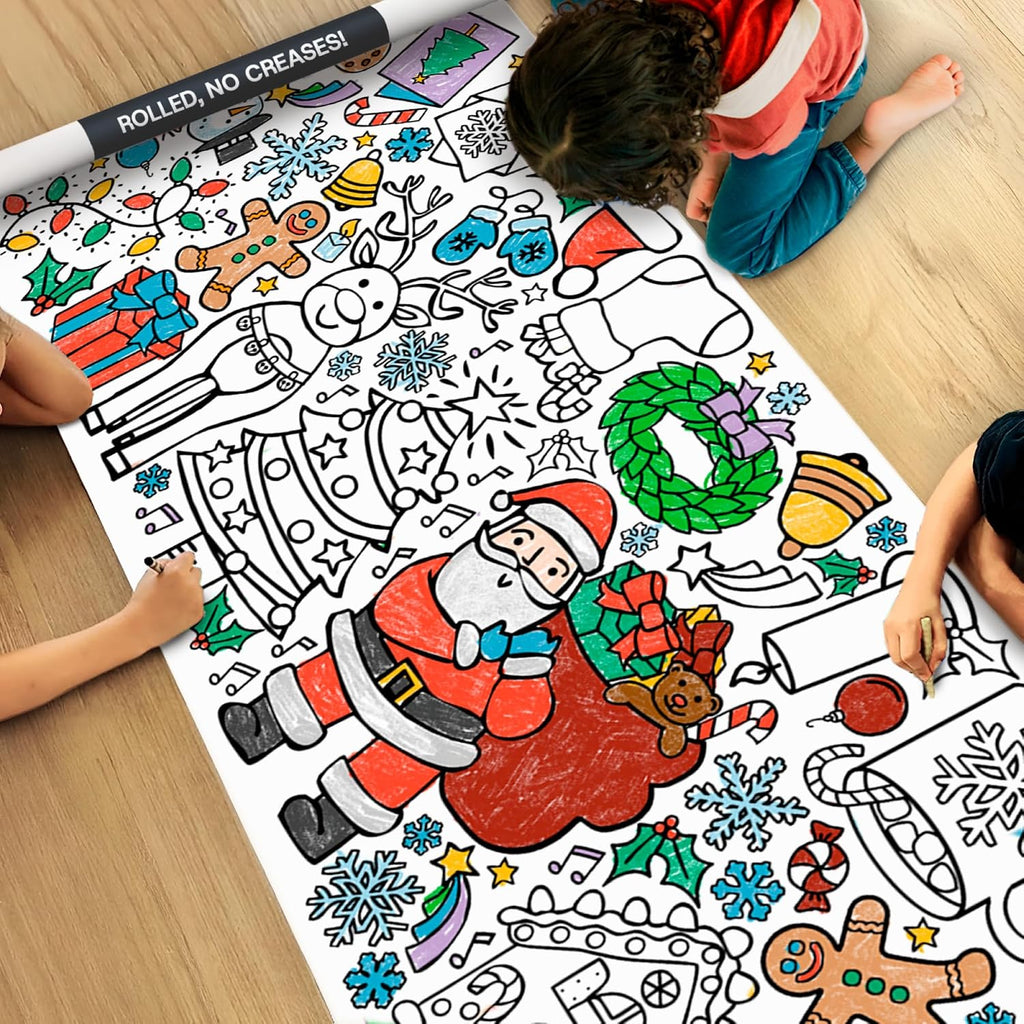 Tiny Expressions Christmas Coloring Tablecloth