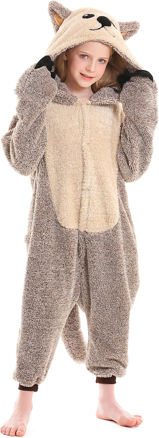 ATOZ Onesie for Kids, Animal Pajamas Halloween Cosplay Costume Girls Boys