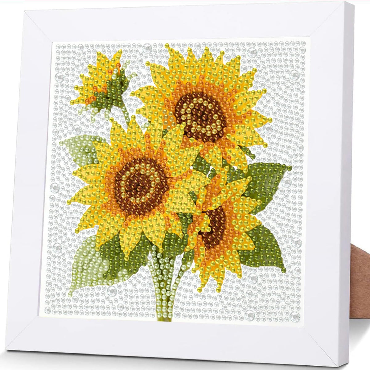 Sunflower Diamond Art Kits for Kids with Frame,Diamond Painting Kit for Kid