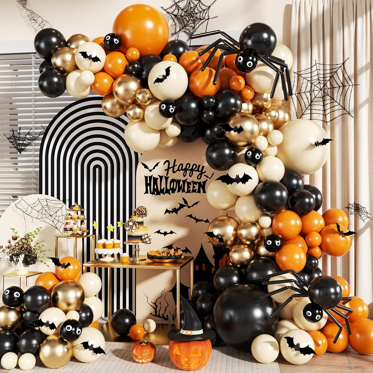 Halloween Balloons Arch Kit for Halloween Party Decorations Outdoor Indoor