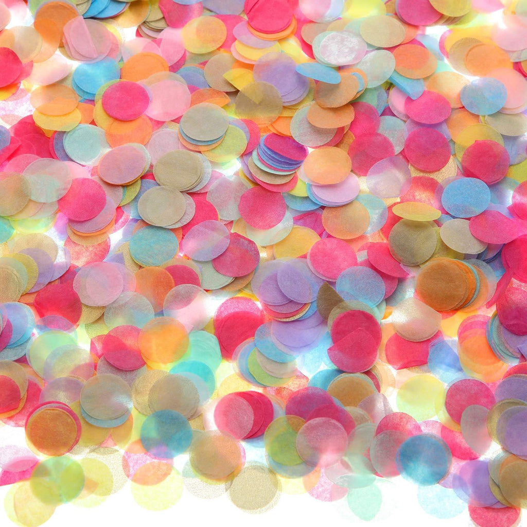 TecUnite Colorful Confetti Tissue Table Confetti, 1.5 cm
