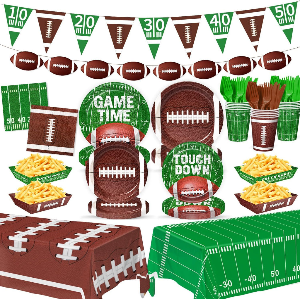 Football Party Decorations - Football Party Supplies Kit for 24