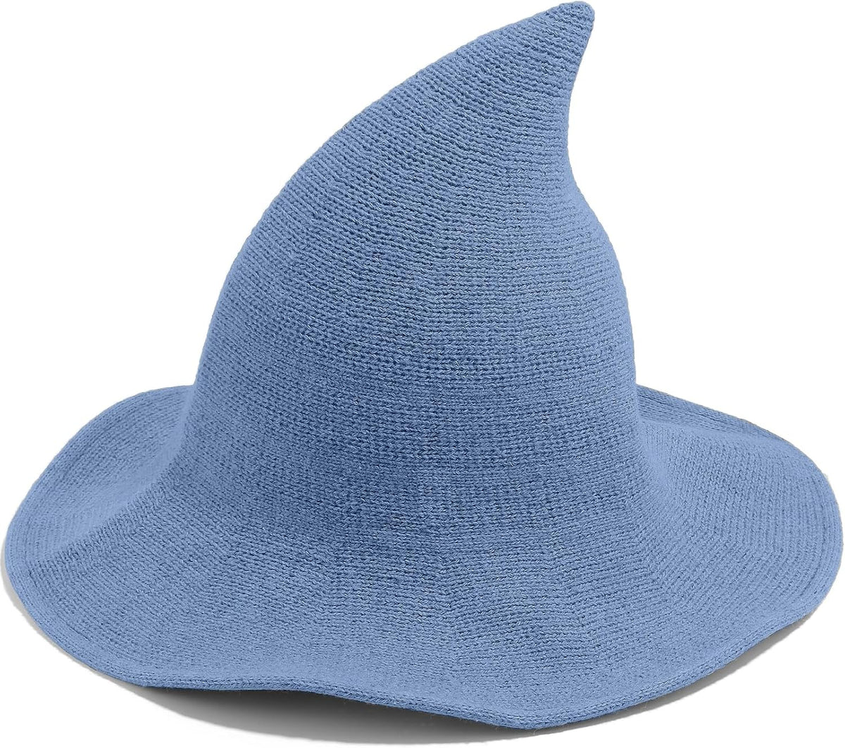 Leuceiy Witch Hat for Women, Wide Brim Foldable Wool Kintted Wizard Hats