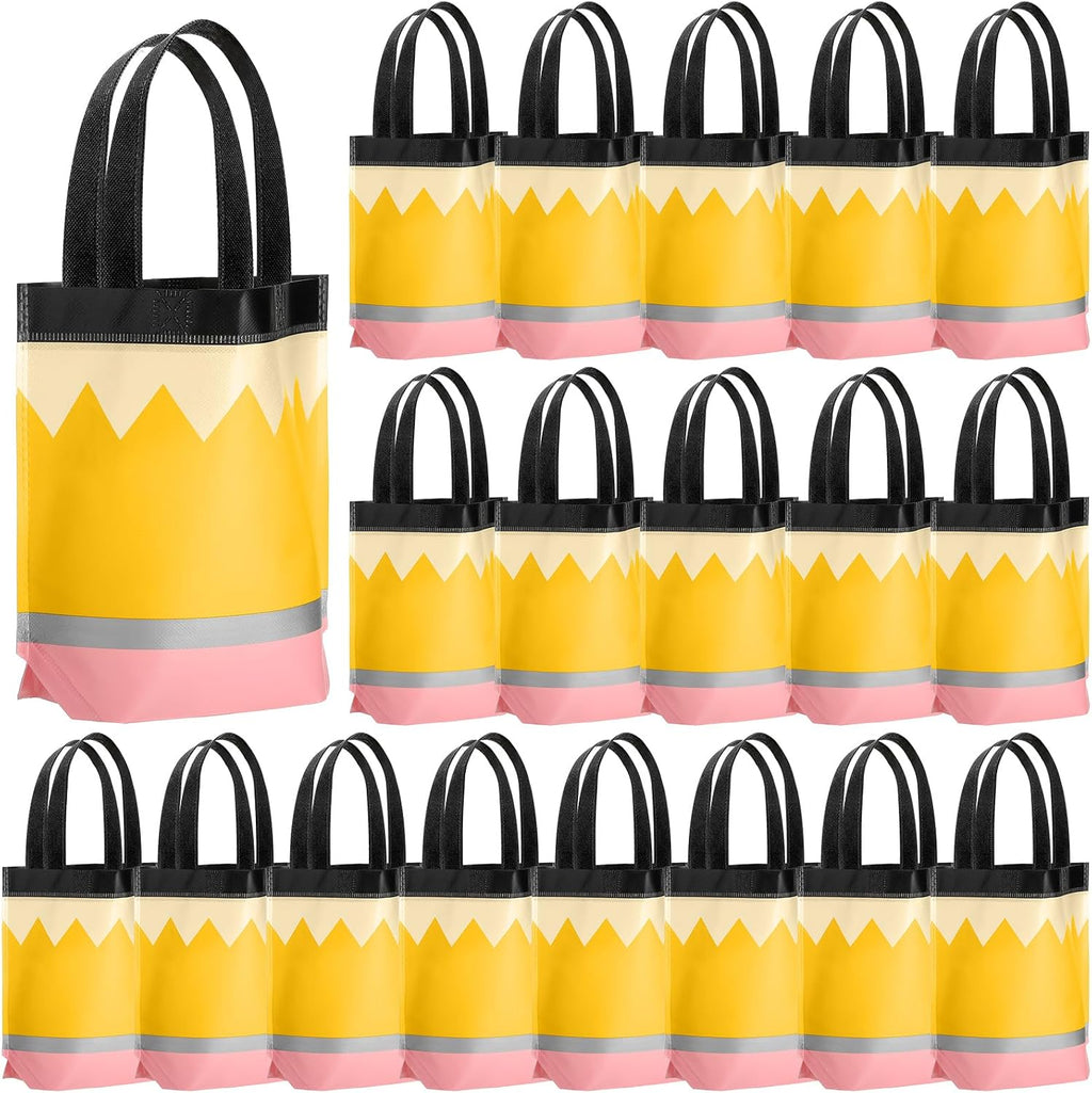 Hosuly 24 Pcs Back to School Gift Bags Pencil Tote Bags Bulk