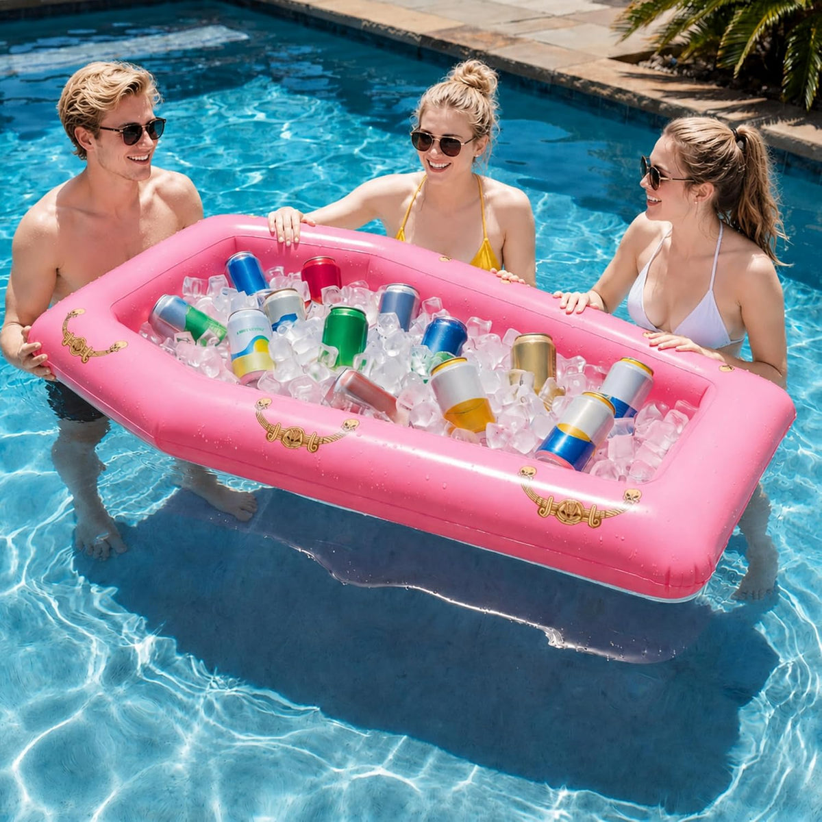 Aoriher 1 Pack 52" Halloween Inflatable Coffin Cooler Fake Coffin Floatie