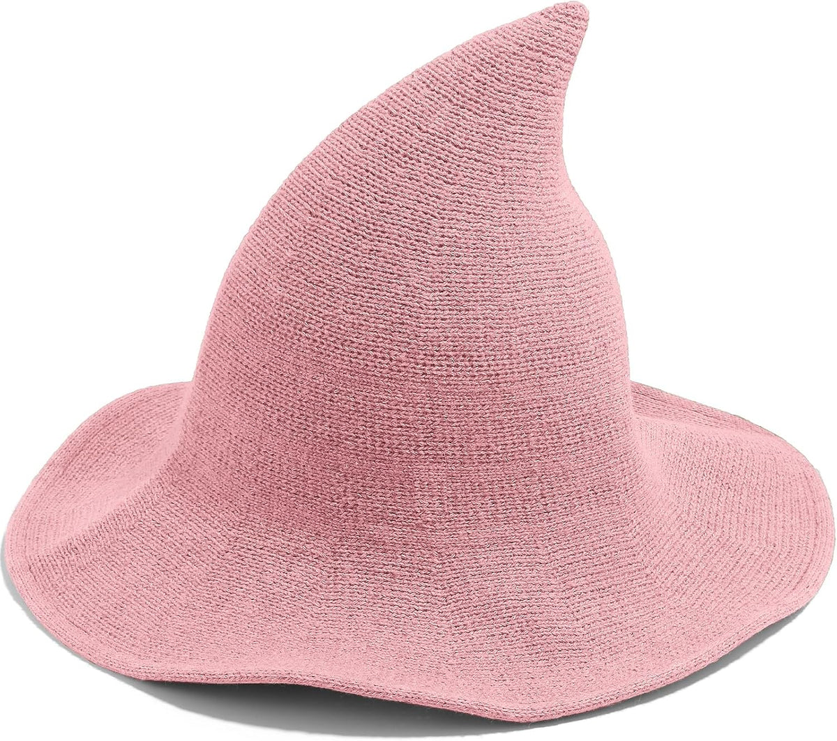 Leuceiy Witch Hat for Women, Wide Brim Foldable Wool Kintted Wizard Hats