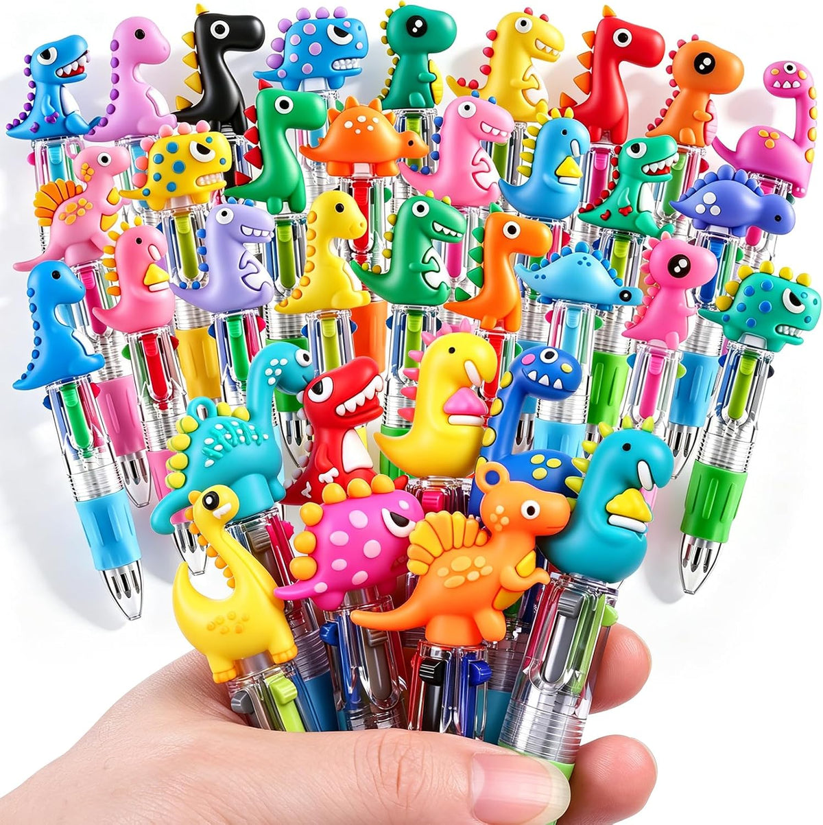 36pcs Mini Multicolor Dinosaur Pens in One for Party Favors Birthdays Gifts