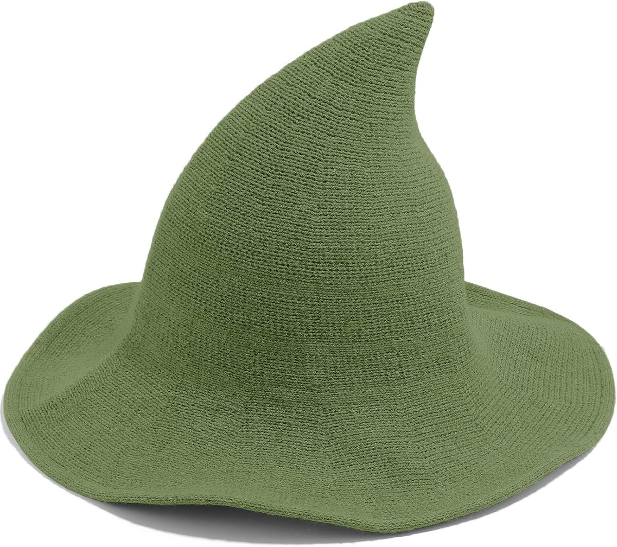 Leuceiy Witch Hat for Women, Wide Brim Foldable Wool Kintted Wizard Hats