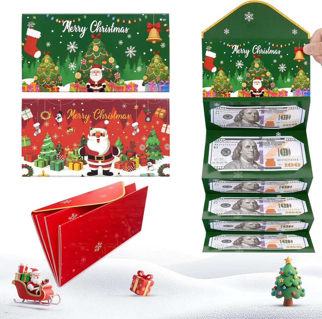 New 2Pcs Christmas Money Holders for Cash, Christmas Gift Card Holder
