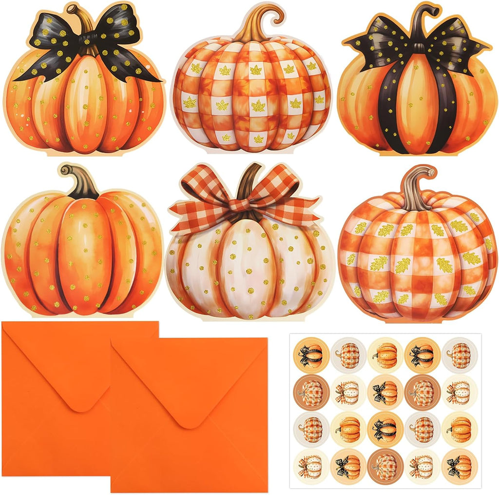 ceiba tree Fall Pumpkin Greeting Cards