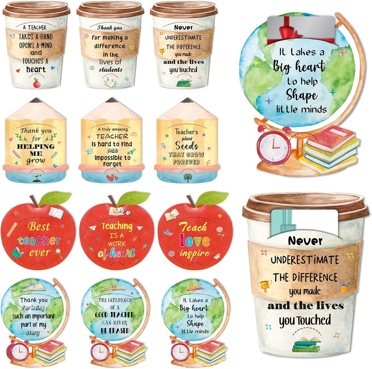 HEYINSHEN 24Pcs Teacher Gifts Card Holder Cute Teacher Appreciation Gift Card Holders Bulk Graduation Gift Card Sleeves End of School Year Gift Card From Students End of The Year Appreciation Gifts