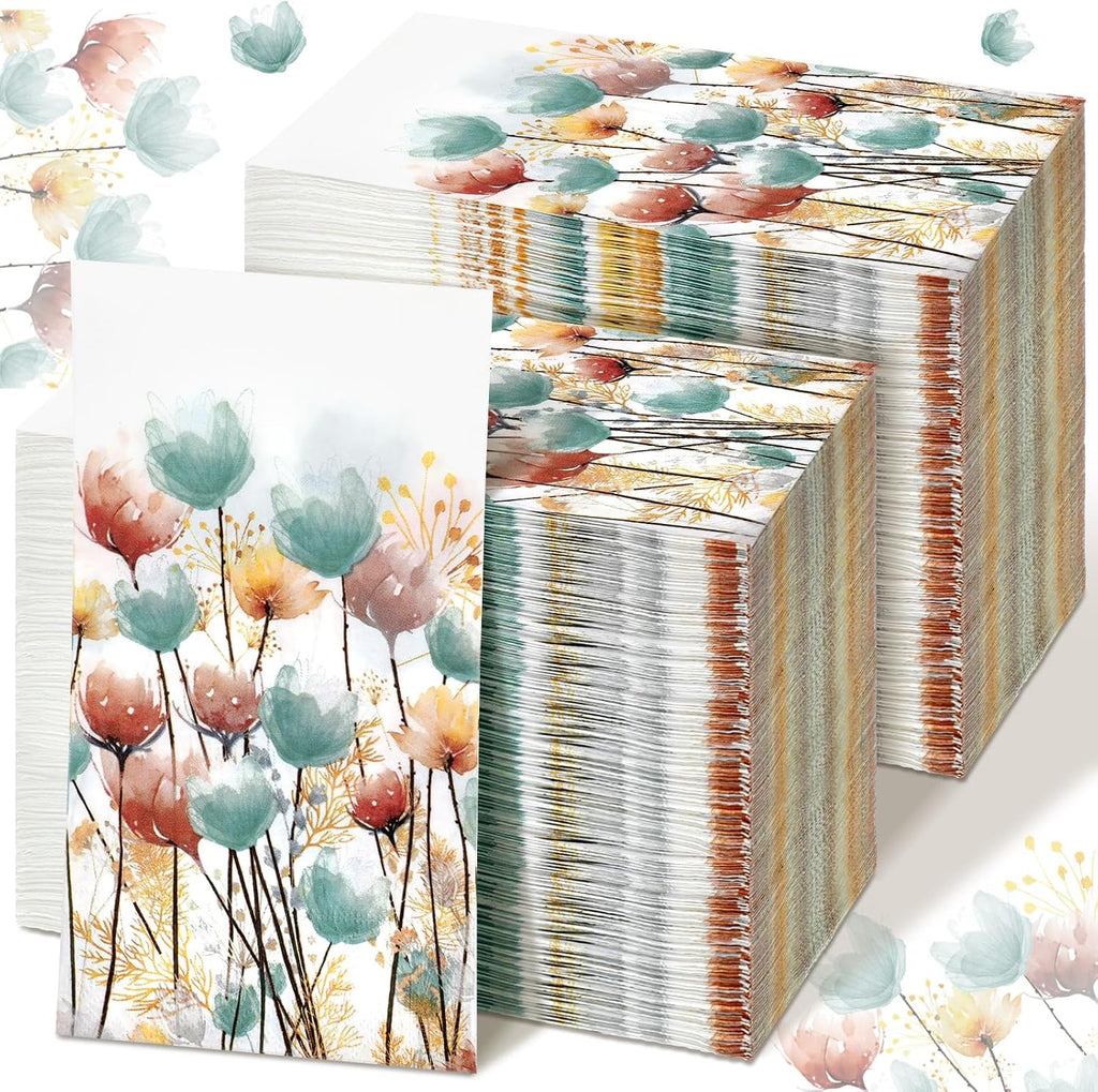 Seajan 200 Pcs Spring Disposable Paper Guest Towels Bathroom Napkins