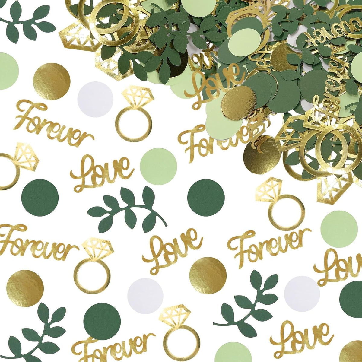 180PCS Greenery Wedding Table Confetti Decorations