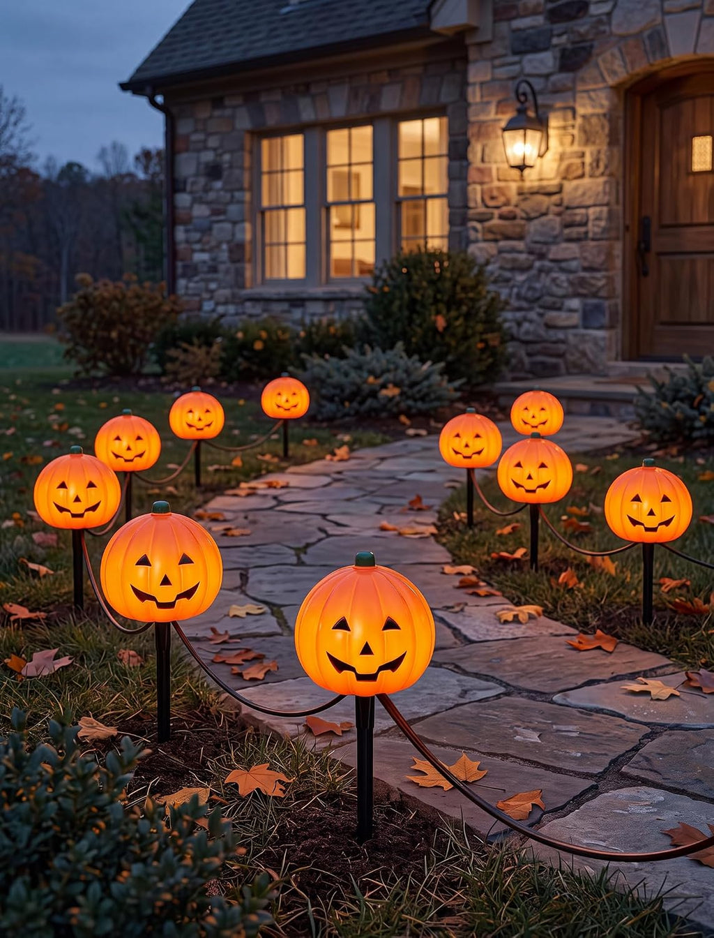 Halloween Decorations Outdoor, Solar Pathway Lights, 20 Pack