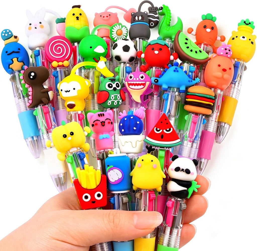 28PCS Fun Pens Cute Multicolor Pens 4-in-1 for Party Favors Gifts Kids