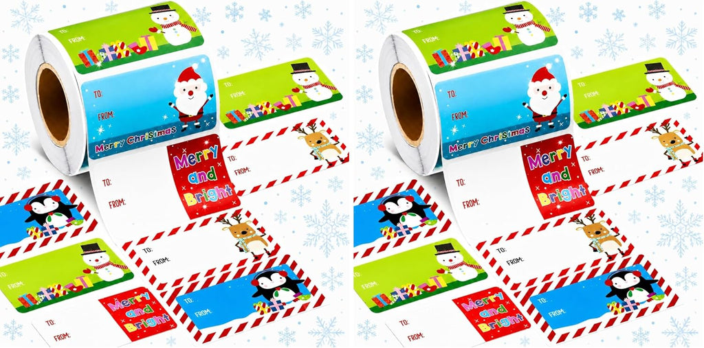 Outus 500 Pcs Christmas Gift Tags,Classic Style,2.95 x 1.6 Inch (Pack of 2)