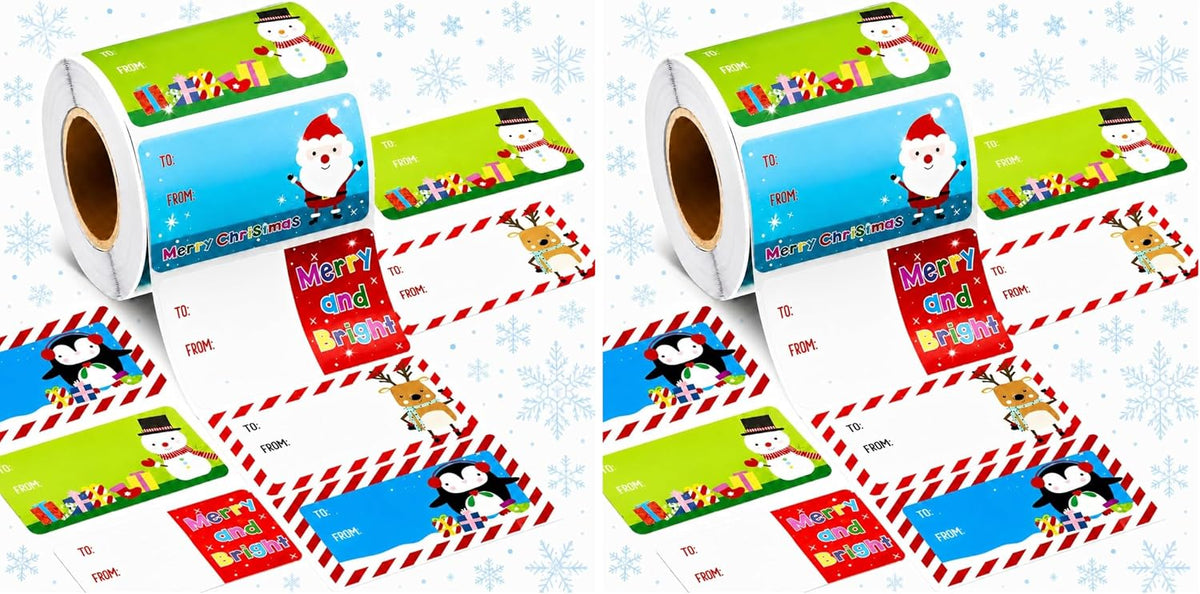 Outus 500 Pcs Christmas Gift Tags,Classic Style,2.95 x 1.6 Inch (Pack of 2)