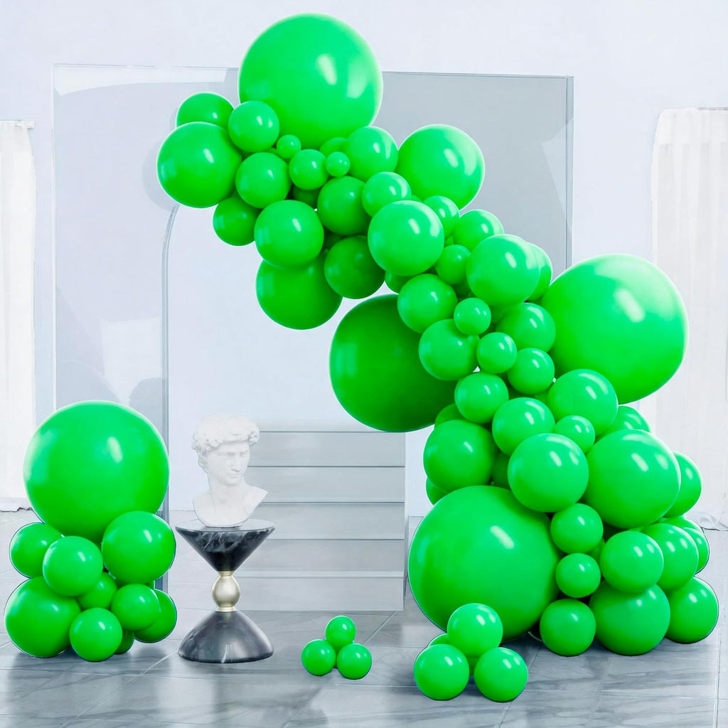 PartyWoo Green Balloons 140pcs Different Sizes of 18 12 10 5 Inch