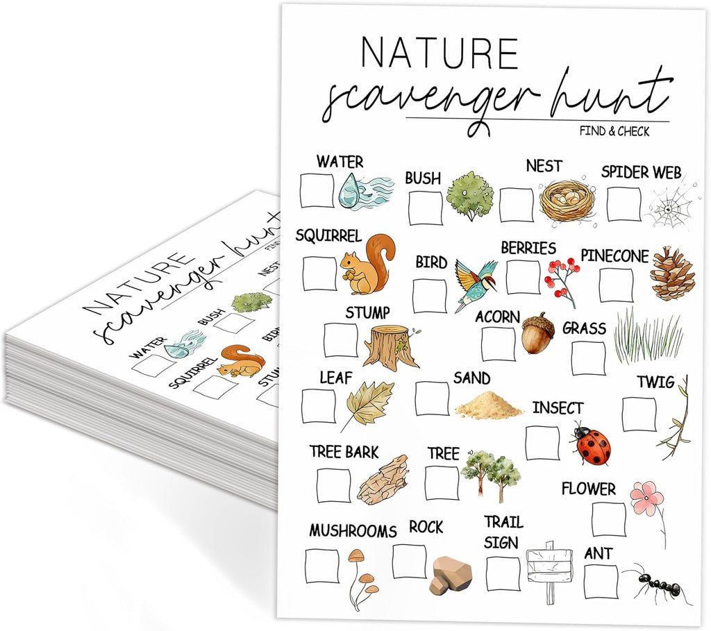 Nature Scavenger Hunt Cards for Road Trips and Camping-1