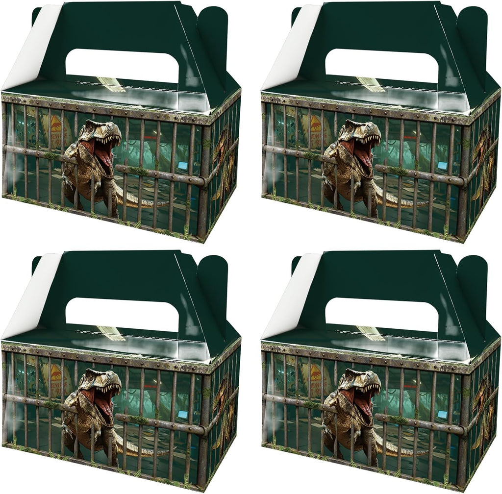 BGFMVS 12 Pcs Dinosaur T-Rex Party Favor Boxes Boys Birthday Goodie Bags