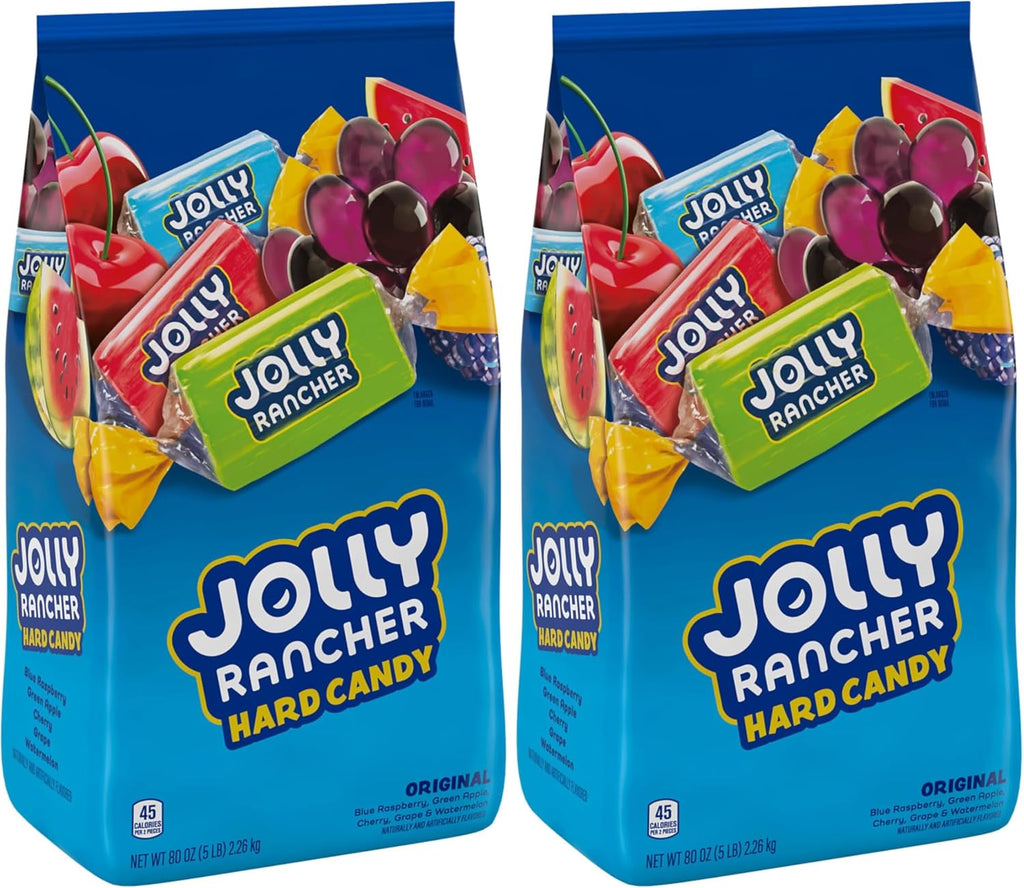 JOLLY RANCHER Assorted Fruit Flavored Hard Candy Bulk Bag, 5 lb (Pack of 2)