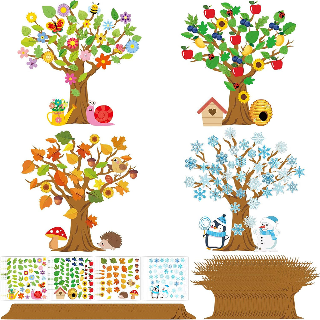 32 Set Seasonal Trees Craft Kits Make Your Own Four Seasons Tree Decoration