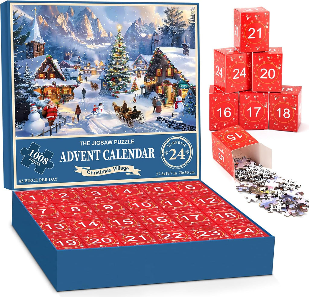 24 Pieces Advent Calendar Bags DIY Advent Calendars to Fill Christmas Kraft Treat Bags with 1-24 Countdown Numbers Stickers for Christmas Advent Calendar Countdown Decoration