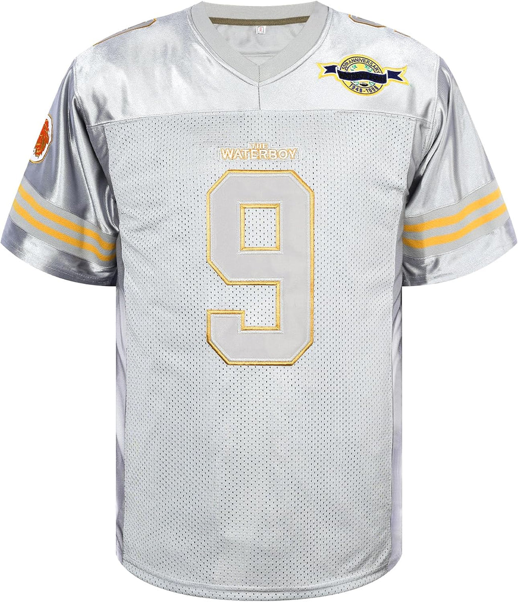 Phoneutrix Bobby Boucher #9 The Waterboy Adam Sandler Movie Mud Dogs Bourbon Bowl Football Jersey